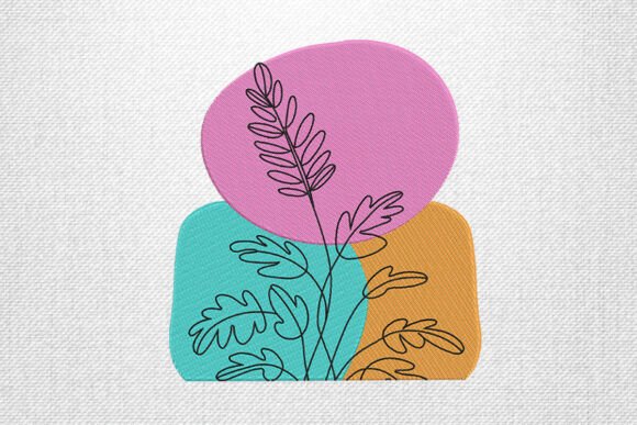 Abstract Leaf Line: Modern Embroidery for Etsy Sellers