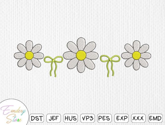 Daisy and Green Bow: Seasonal Embroidery Review