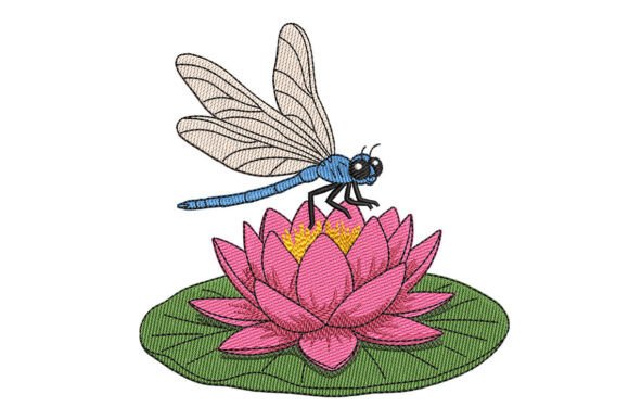 Dragonfly at the Lotus: An Embroidery Design Review