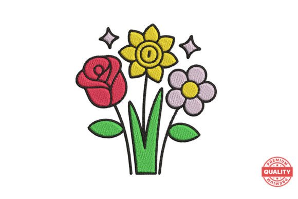 Rose Daffodil and Daisy Trio Embroidery Review